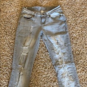 Gray skinny jeans size 2